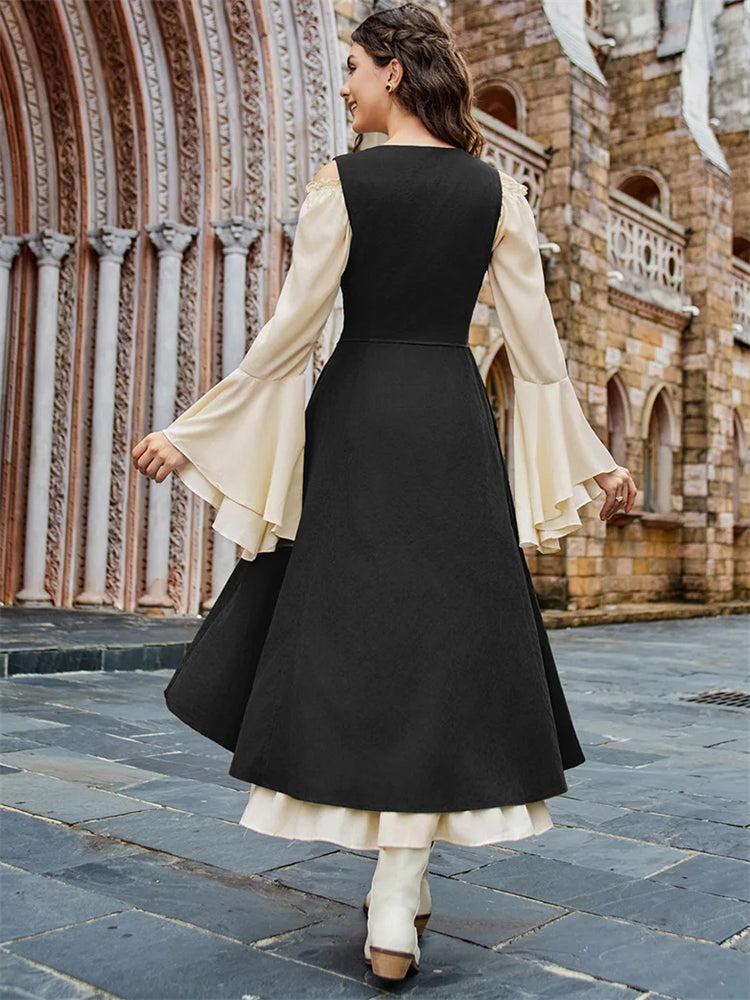 Renaissance Costume U-Neck High-Lo Overdress Tank