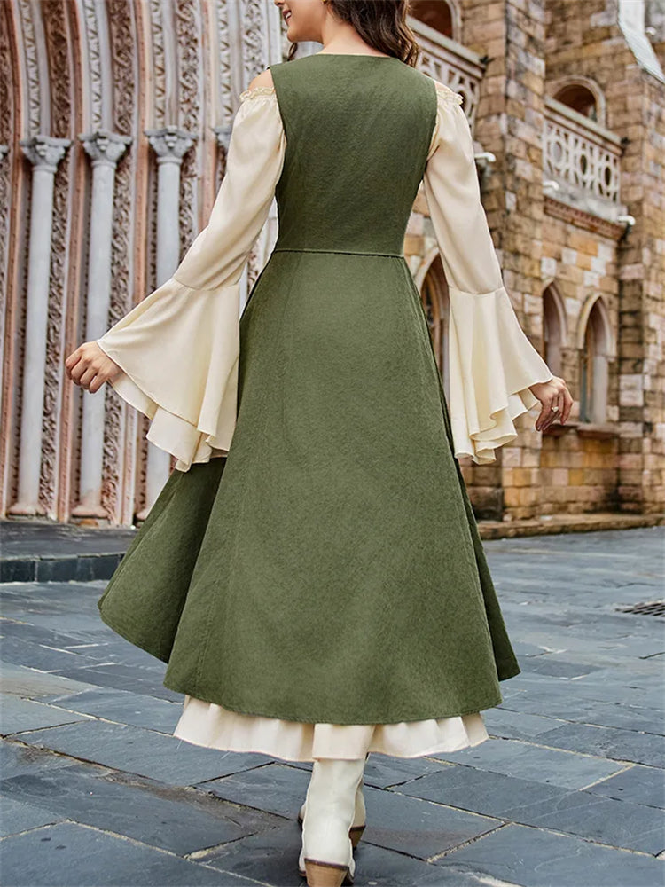 Renaissance Costume U-Neck High-Lo Overdress Tank