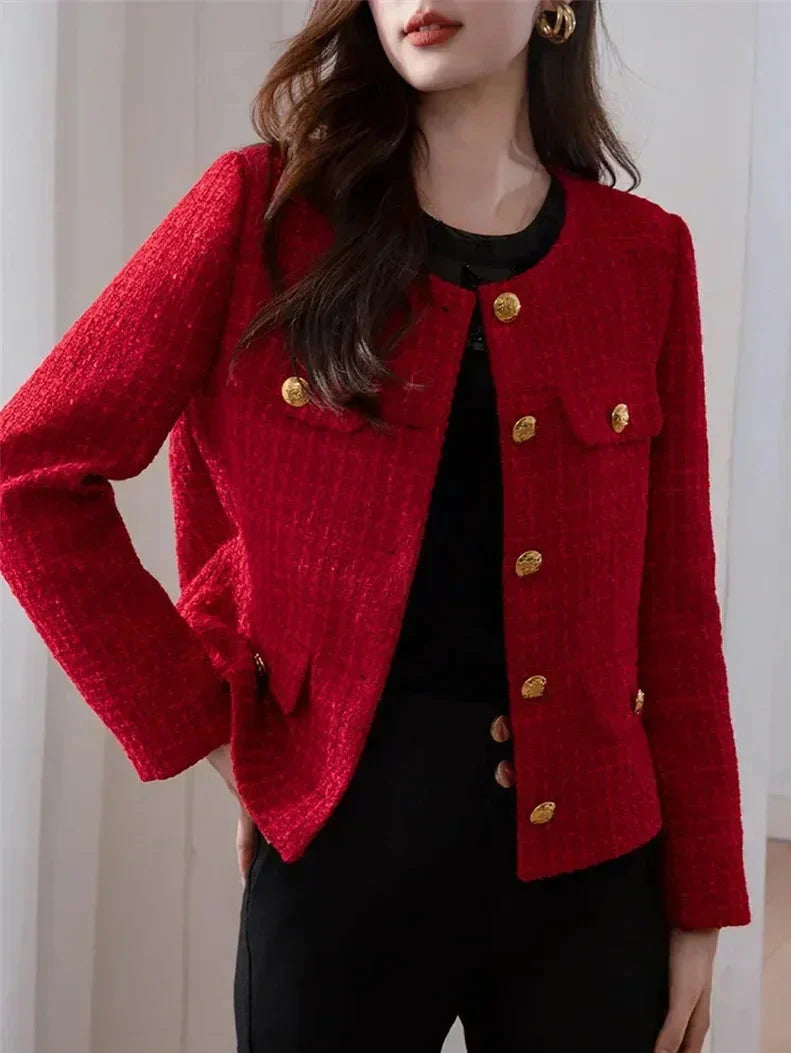 Bouclé-Blazer für Damen – Trendige Cropped Übergangsjacke