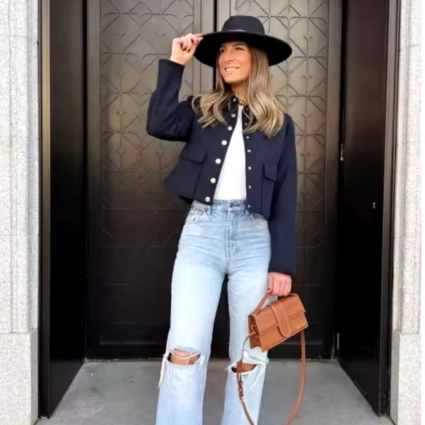 Bouclé Jacke für Damen – Trendige Cropped Übergangsjacken