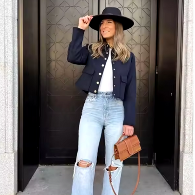 Bouclé Jacke für Damen – Trendige Cropped Übergangsjacken