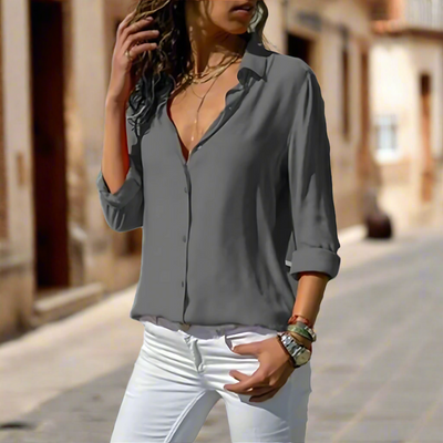 Plisseebluse für Damen - Elegante Sommer Bluse mit Puffärmeln für jeden Anlass