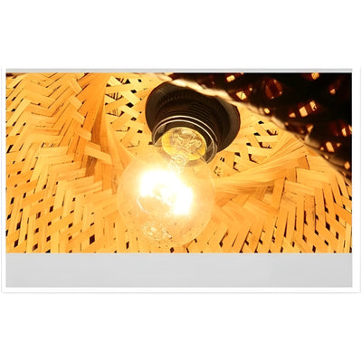 Rattan-Hängelampe – Stilvolle Bambusleuchte für Esszimmer & Wohnzimmer