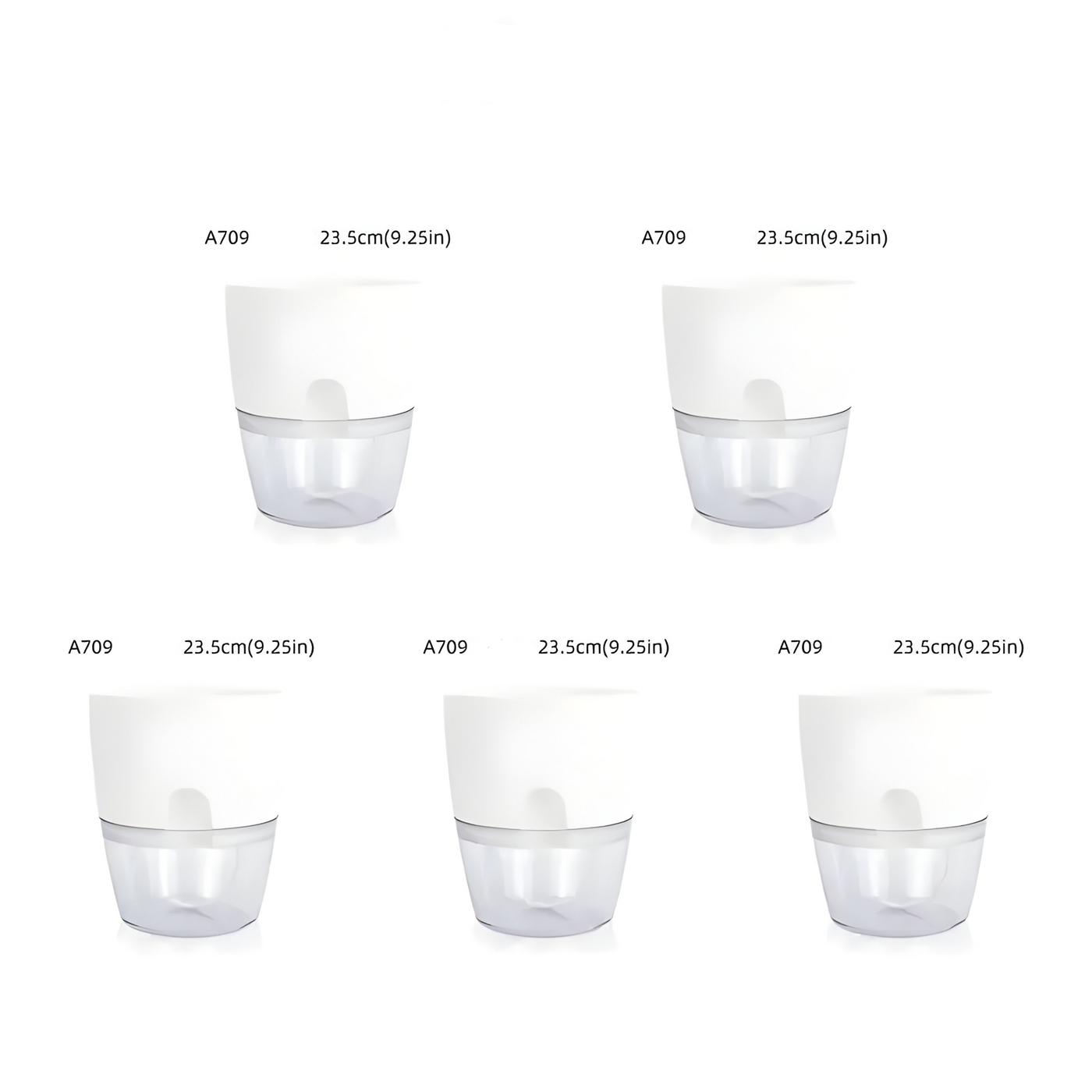 CrystalFlow Topf – Transparenter Selbstbewässernder Blumentopf