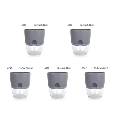 CrystalFlow Topf – Transparenter Selbstbewässernder Blumentopf