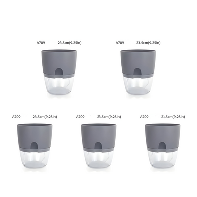 CrystalFlow Topf – Transparenter Selbstbewässernder Blumentopf