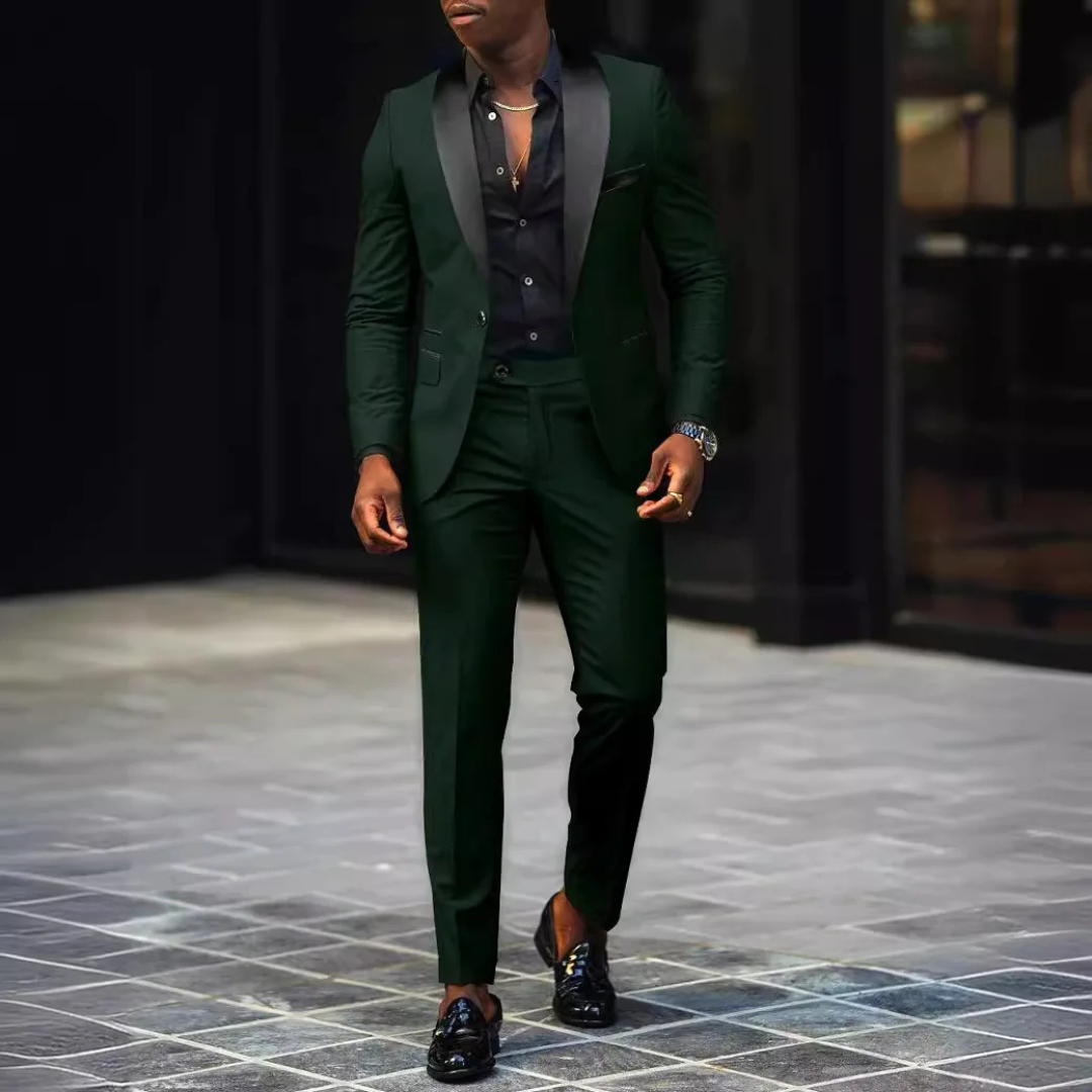 Herren Slim Fit Stylisch 2-teiliges Hochzeitsgast Anzug Set | Elegante