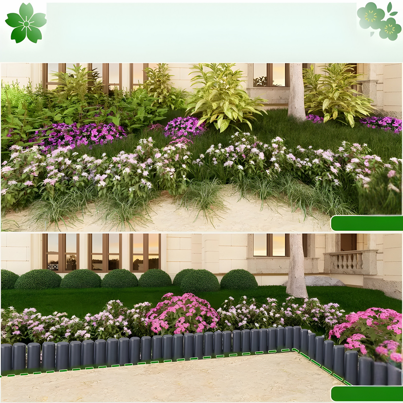 GardenEdge Pro - Dekorative Rasenkante Blumenbeet Garten