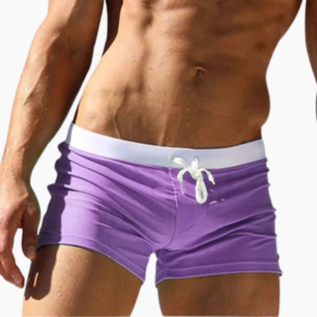 Kurze Badehose für Herren – Enganliegend mit Kordelzug