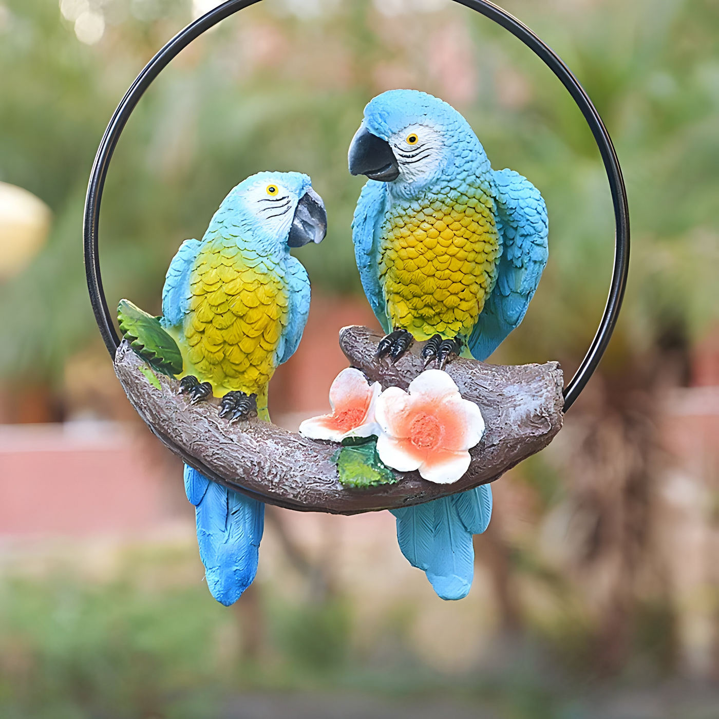 ParrotWhisper Dekor - Dekorative Papagei Baum Statue zum Hängen