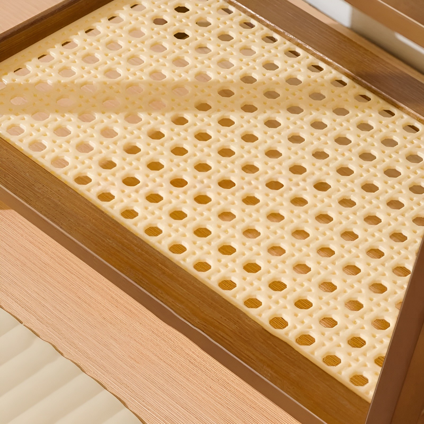 Gewürzregal aus Bambusimitat – 2-stöckiges Küchenregal | Ideal für Arbeitsplatte & Kaffee-Ecke