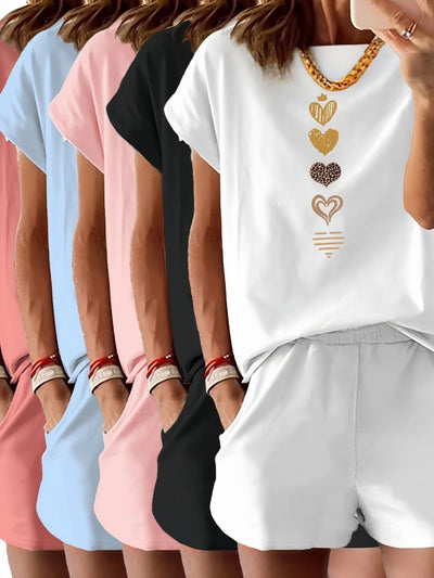 Lyra – Lässiges Zweiteiliges Set Mit Grafik Drucken