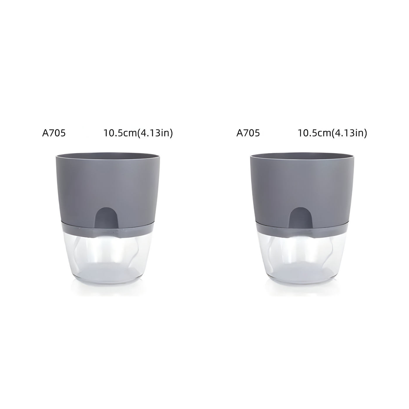 CrystalFlow Topf – Transparenter Selbstbewässernder Blumentopf