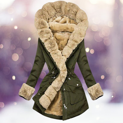 Aura Eleganz | Stilvoller Wintermantel mit Plüschkragen