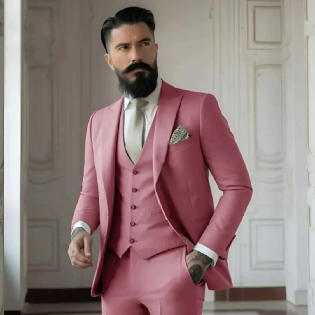 Herren 3-teilig Elegant Hochzeitsgast Anzug Set | Formell