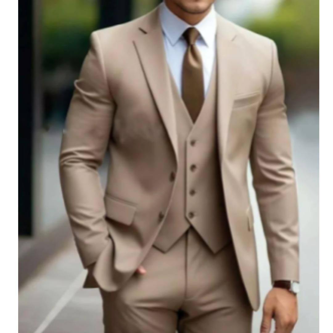 Herren Formell Hochzeitsgast Anzug 3-teiliges Set | Schlanke Passform