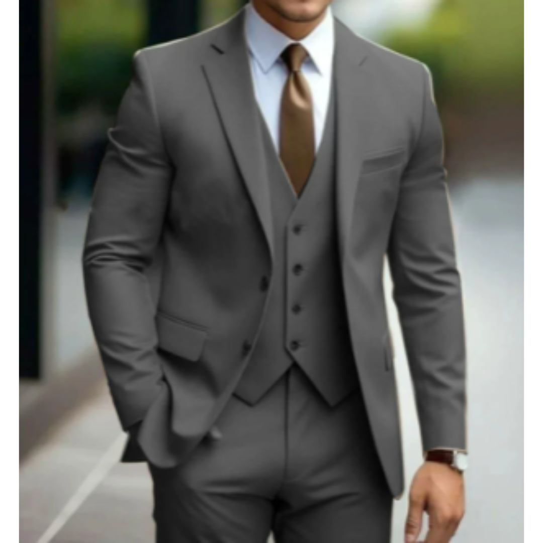 Herren Formell Hochzeitsgast Anzug 3-teiliges Set | Schlanke Passform
