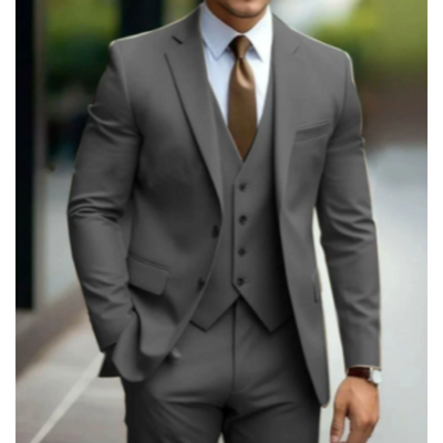 Herren Formell Hochzeitsgast Anzug 3-teiliges Set | Schlanke Passform