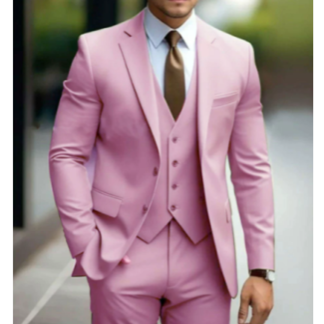 Herren Formell Hochzeitsgast Anzug 3-teiliges Set | Schlanke Passform