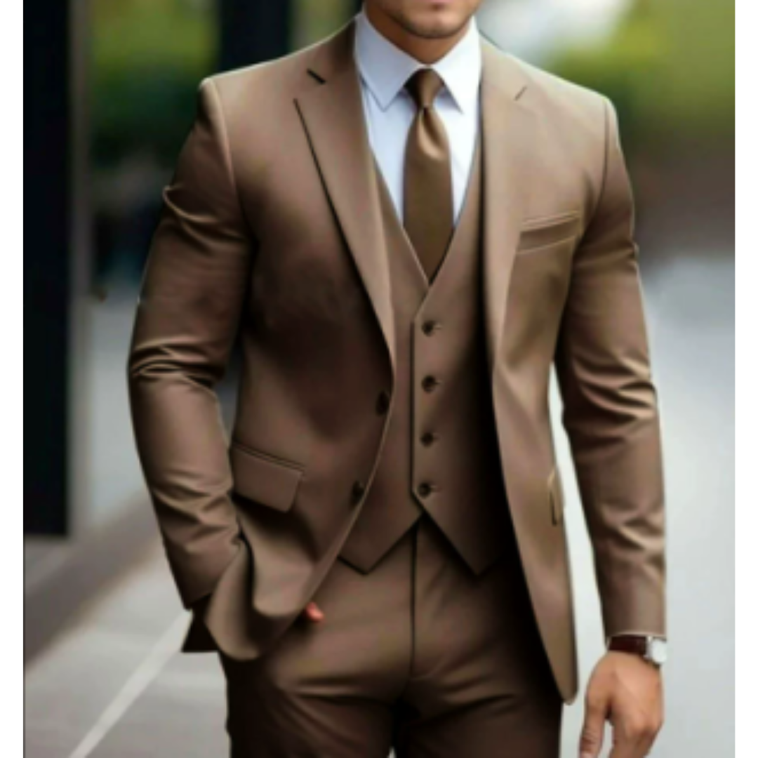 Herren Formell Hochzeitsgast Anzug 3-teiliges Set | Schlanke Passform