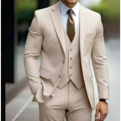 Herren Formell Hochzeitsgast Anzug 3-teiliges Set | Schlanke Passform