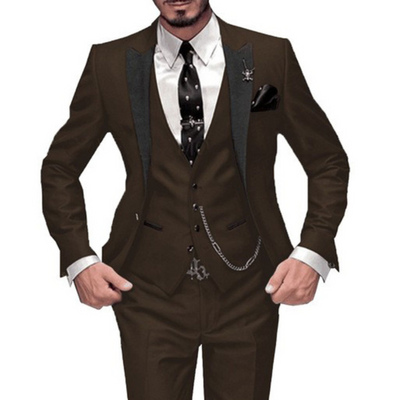 Herren Modern Slim Fit Dreiteiliges Anzug Set | Hochzeitsgast Anzug