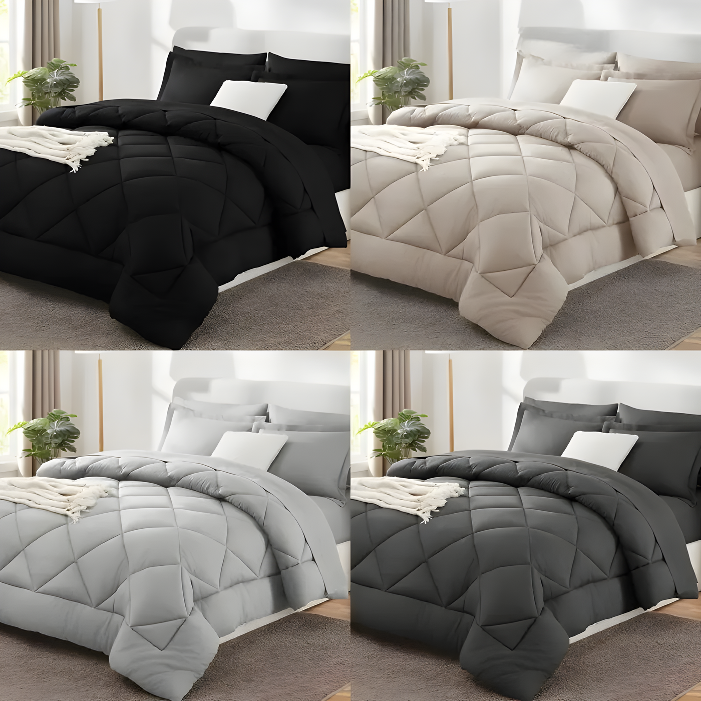 PureRest Bettwäscheset - 3tlg. ultra-weiches Bettwäscheset