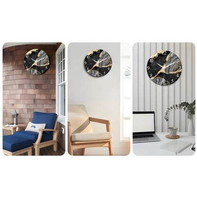 CrownQuartz Clock - Moderne Marmor-Wanduhr