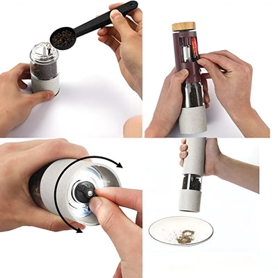 Pfeffermühle mit Keramikmahlwerk – Mit Licht | Für Kräuter und Gewürze