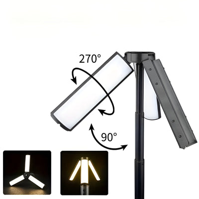 LED Campinglampe mit USB – Faltbar & Wiederaufladbar | 270° Schwenkarm & Mehrere Lichtmodi