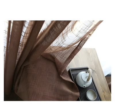 HikariVeil Vorhänge - Japan-Stil Halbdurchsichtige Sichtschutzvorhänge