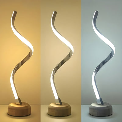 RusticGlow Lampe – Moderne LED Holz Tischlampe