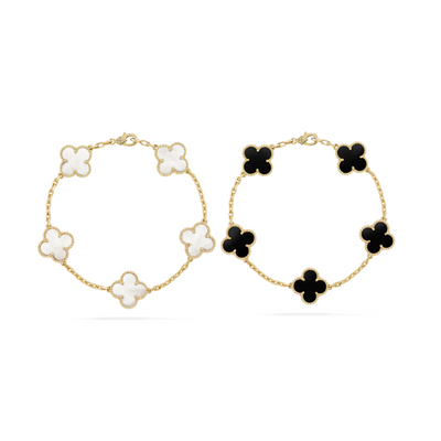 KLEEBLATT ARMBAND SET | GOLD