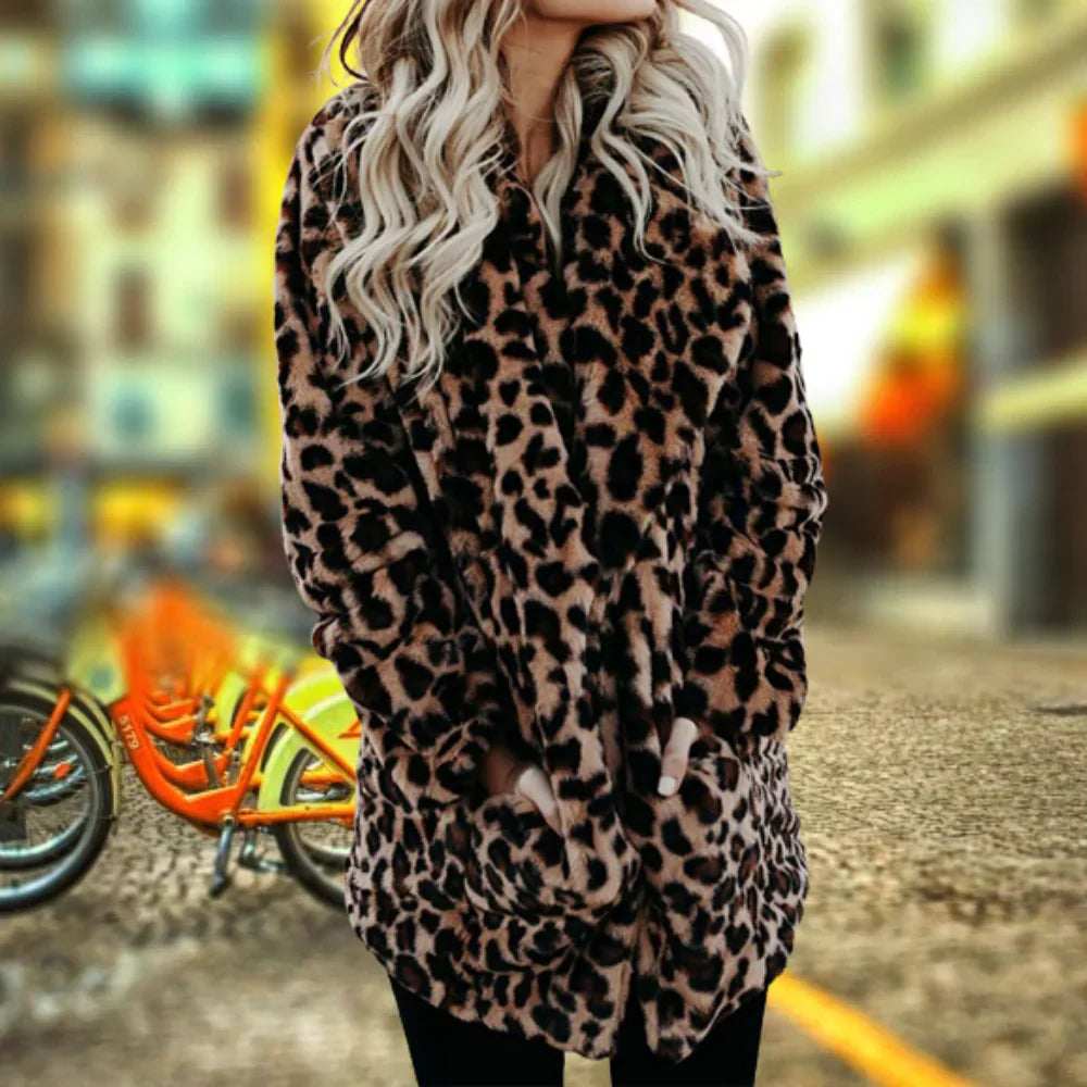 Lea - die beste kuschelige eleganz winter plüsch pelz jacke