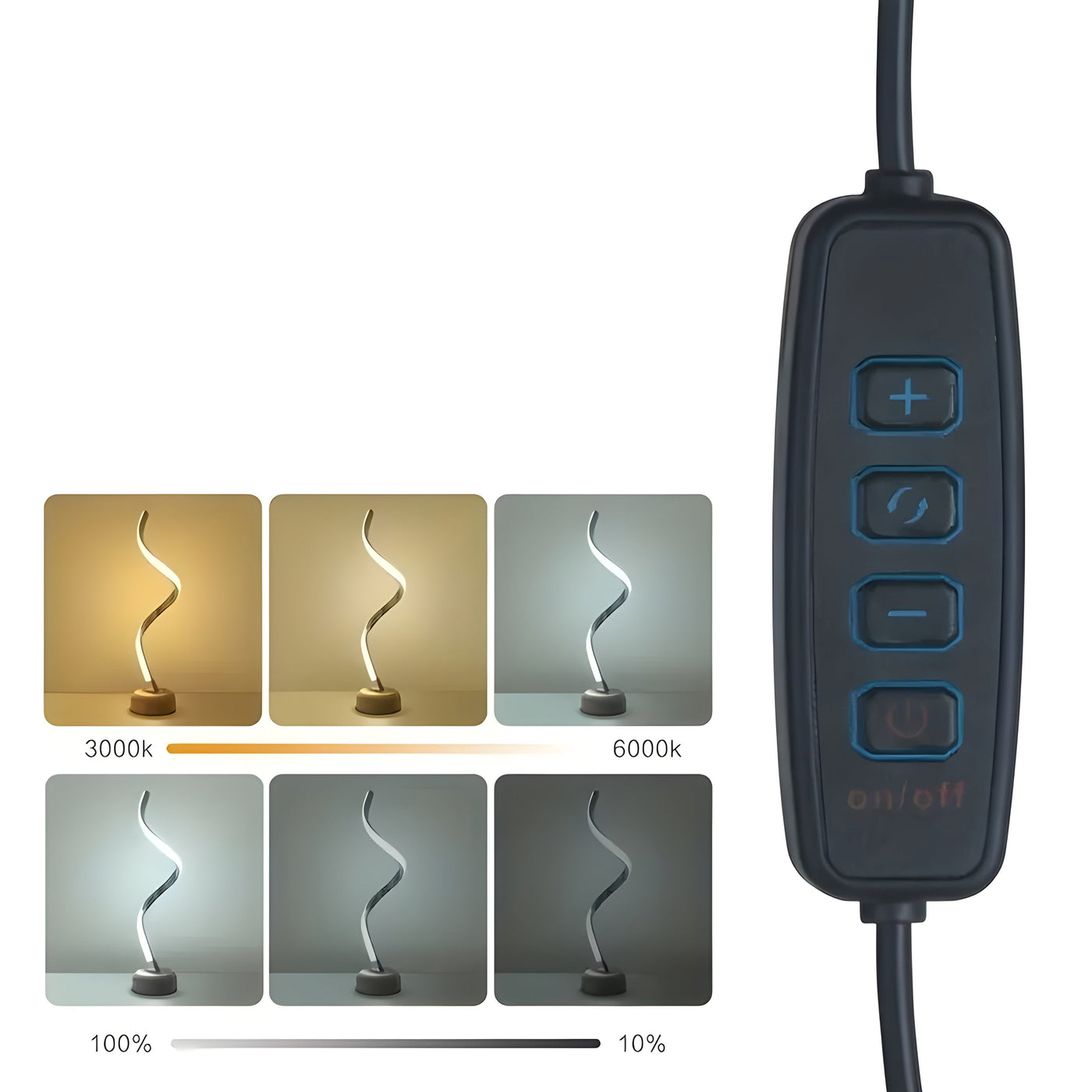 LumaCurve Lamp - Moderne LED-Schreibtisch-Tischlampe