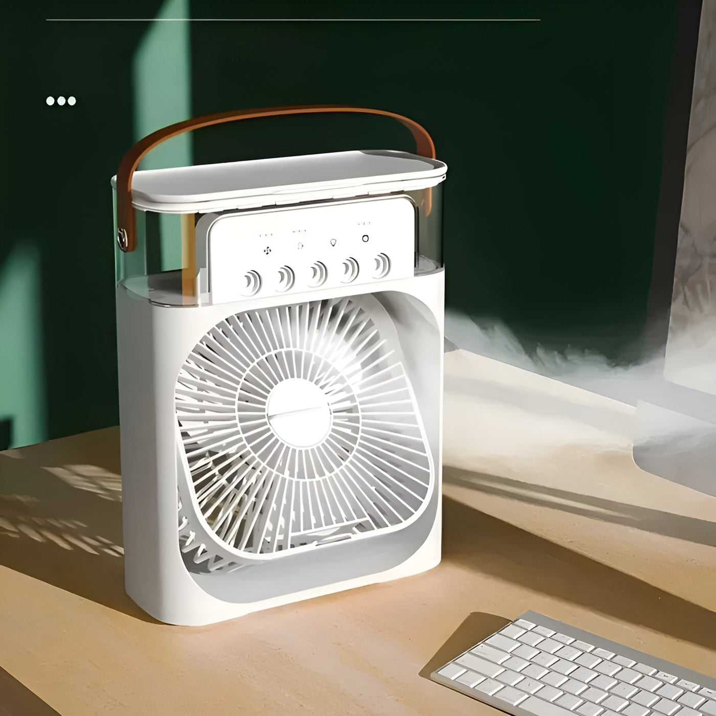 Mobil Klimagerät mit Ventilator & Luftbefeuchter – 3-in-1 mit LED-Stimmungslicht