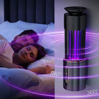 Mückenlampe mit USB – Wiederaufladbar & Wand- oder Tischmontage | Integriertes Nachtlicht & 3-Stufen-Timer