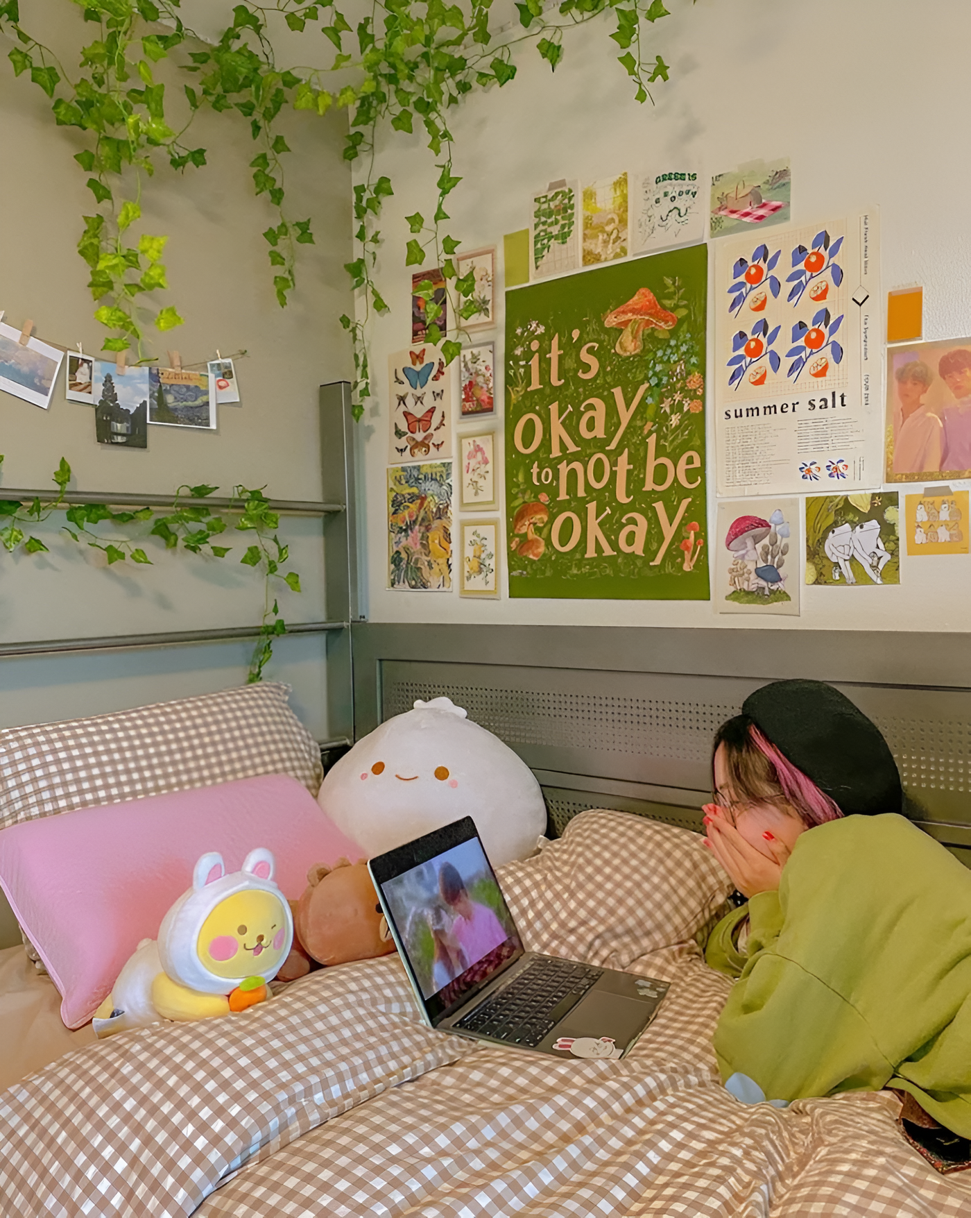 LunaVeil Bettwaren - Baumwolle Ginghan Stil Bettdecke Set