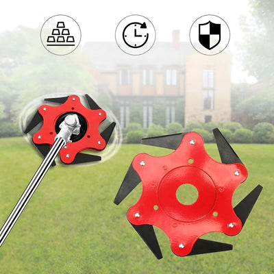 Rasentrimmerkopf mit 6 Klingen – Robuster Stahl für effektives Schneiden