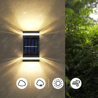 AuraSolar Light - Wasserdichte Solarbetriebene Wandleuchte