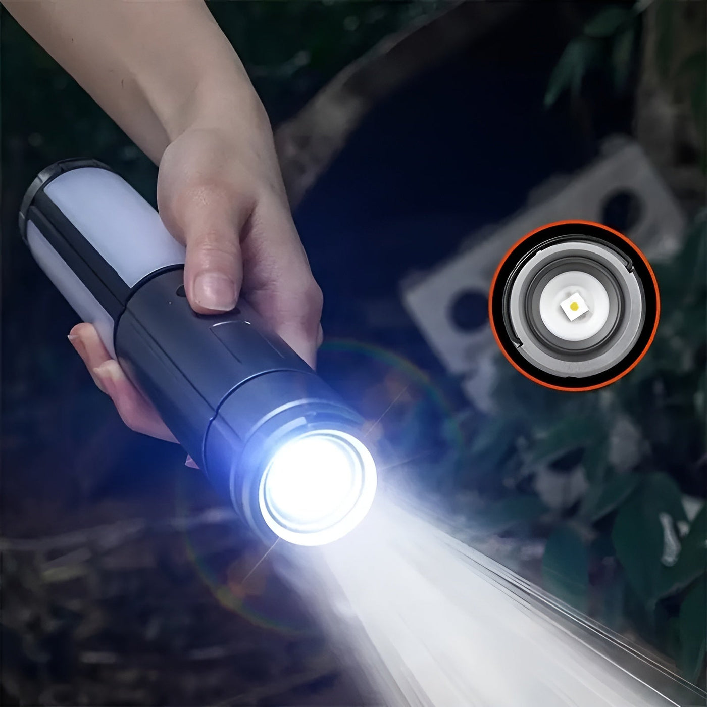 LED Campinglampe mit USB – Faltbar & Wiederaufladbar | 270° Schwenkarm & Mehrere Lichtmodi