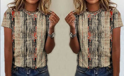 Heidi-Mode | Casual Vintage Bedrucktes T-Shirt