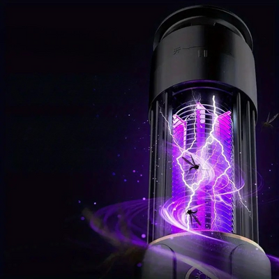 Mückenlampe mit USB – Wiederaufladbar & Wand- oder Tischmontage | Integriertes Nachtlicht & 3-Stufen-Timer