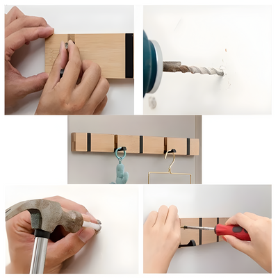 NordicHang Hook – Wandmontierter Holz-Badezimmerhaken