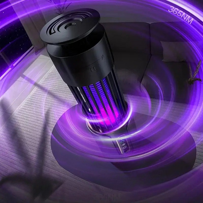 Mückenlampe mit USB – Wiederaufladbar & Wand- oder Tischmontage | Integriertes Nachtlicht & 3-Stufen-Timer