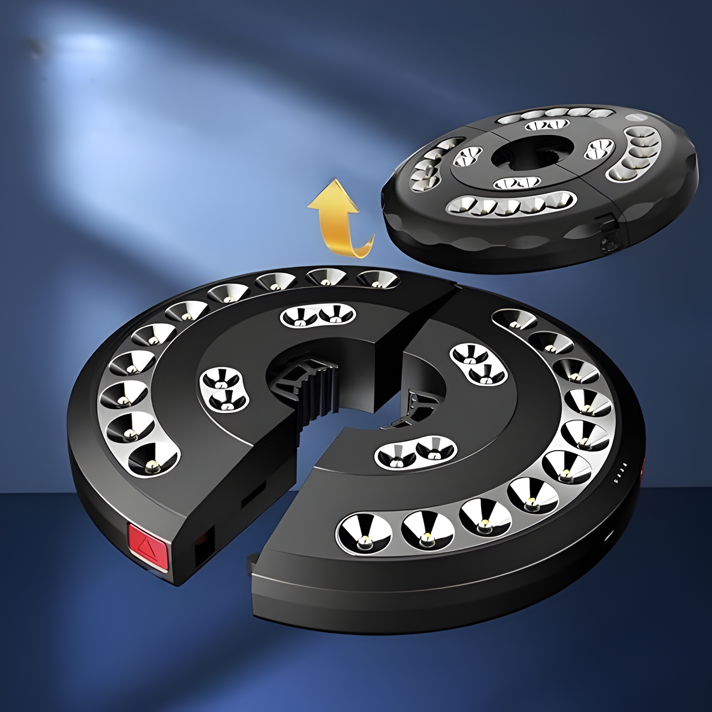 GlowShade Disc - Terrassen-Schirmleuchte mit 3 Helligkeitsmodi