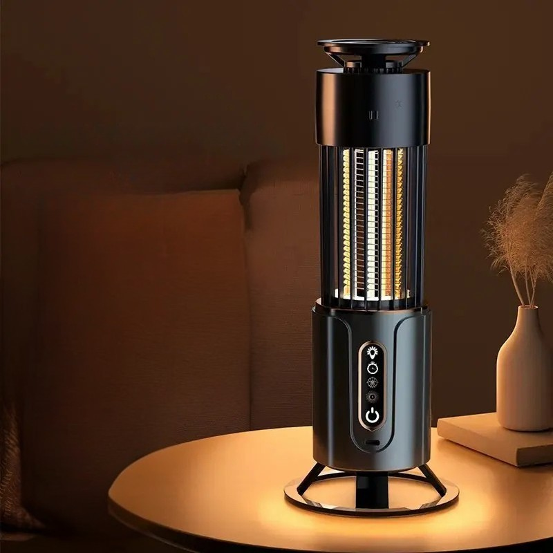 Mückenlampe mit USB – Wiederaufladbar & Wand- oder Tischmontage | Integriertes Nachtlicht & 3-Stufen-Timer