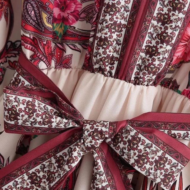 Islaith | Paisley Mini Damen Kleid