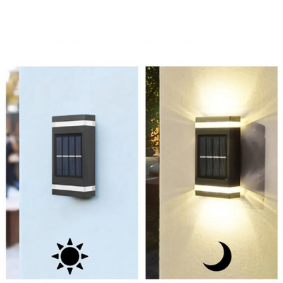 AuraSolar Light - Wasserdichte Solarbetriebene Wandleuchte