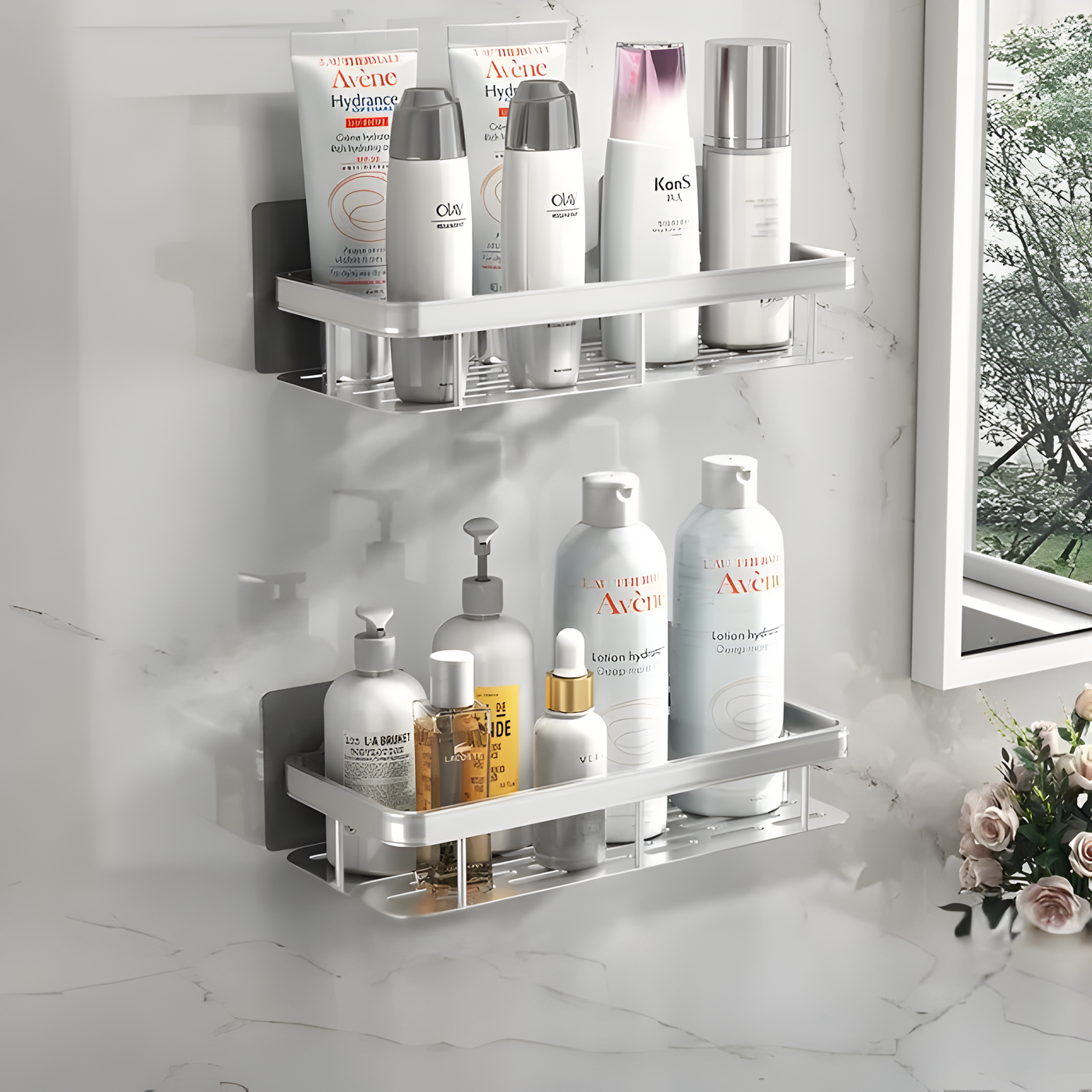 BatheEase -Kleber für das Badezimmer Ablagefläche